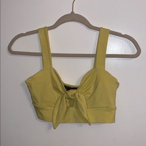 Forever 21 Super Cropped Tie Top SMALL